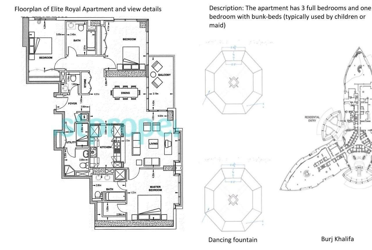 Elite Royal Apartment - Full Burj Khalifa & Fountain View - Crystal Dubai Exteriör bild